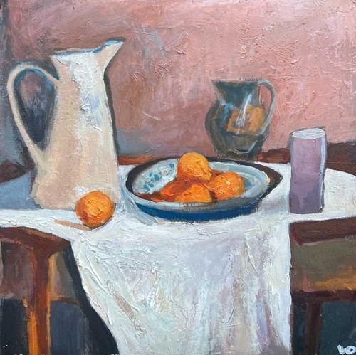 Oranges pitcher and jug art - pitcher,