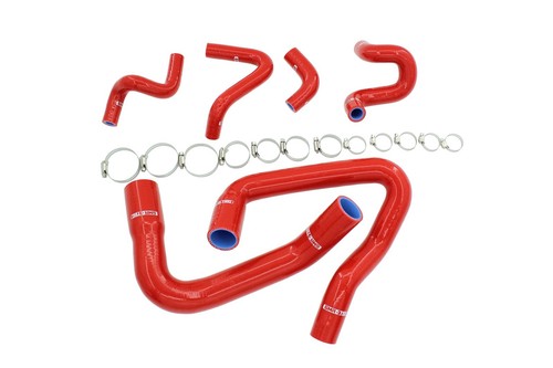 Red silicone radiator hose kit - hose,