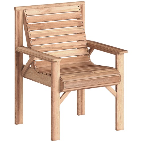 Outsunny wood garden chair - outsunny,