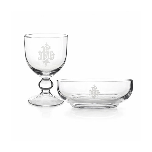 Ihs glass chalice - chalice, bowl