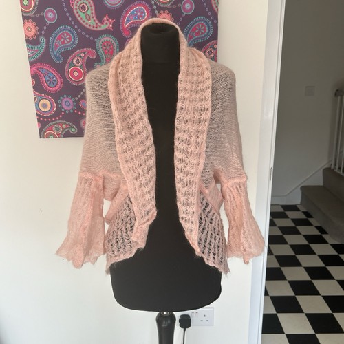 Vintage pink mohair cardigan - pink,