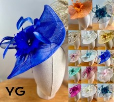 Large Flower Feather Hair Hat