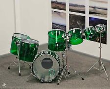 Ludwig 70's Vistalite Green 7pc Concert Tom kit *RARE*