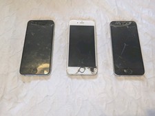 3x Broken iPhones for Parts - iPhone 6/6s - Not Working - Cracked Screens