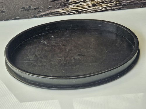 Antique oval ebony dressing - antique,