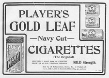 PLAYER'S Gold Leaf Cigarettes