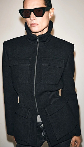 Zara wool blend jacket with - wool,