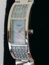 Rare Vintage Seksy Sekonda Womens Watch, Mother Of Pearl & Crystals, Gift Boxed