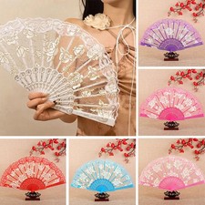 Ladies LACE FAN Folding Hand