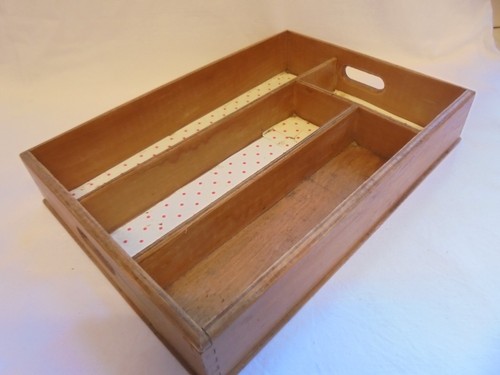 Vintage wooden drawer tidy - wooden,