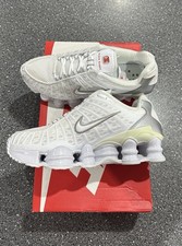 Nike Shox TL Womens White/Metallic/Silver  Trainers UK 4 - EU 37.5