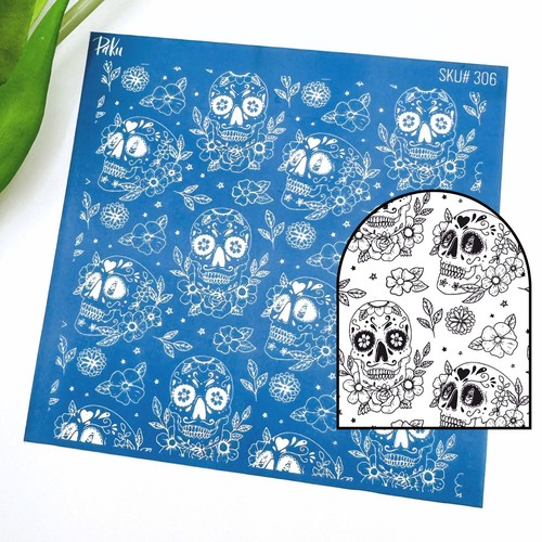Sugar skulls silkscreen - skulls,