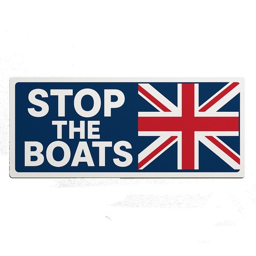 Stop the boats bumper sticker - stop,