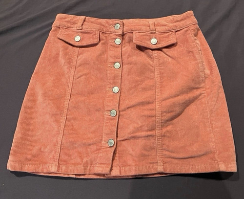 Coral corduroy line mini - coral, a-line