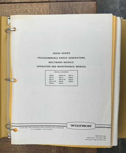 Wiltron 6600a programmable - wiltron,