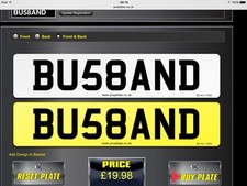 BU58AND Cherished Plate Ideal Band Bus Tour Sleeper Coach Music Splitter Van