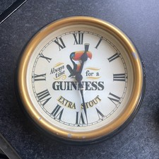 past times Guinness Clock 22cm Diameter