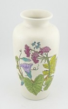 Poole Pottery Calypso White Lustre Floral Pattern 6” Vase