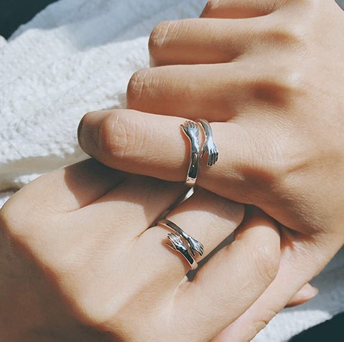 925 sterling silver love hug - 925,