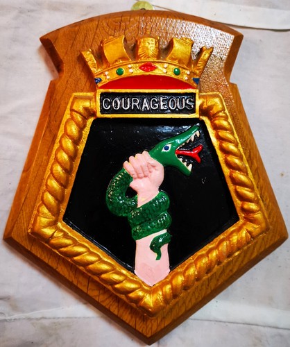 Hms courageous ship crest - -,
