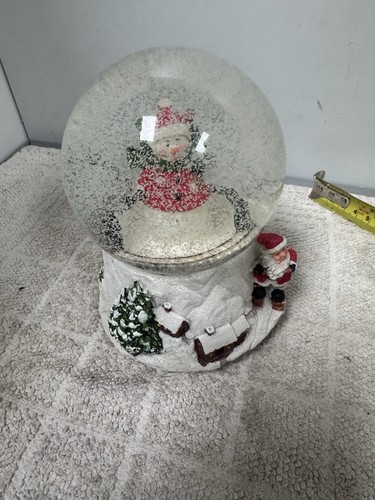 Snow globe snowman 14cm - snow,