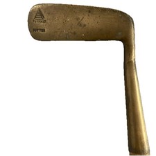 Vintage Pyramid blade Putter Hickory Shafted 34" with leather wrap grip