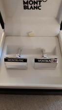 Mont Blanc silver cufflinks with Quarts inlay  (rare) in original box
