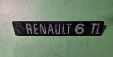 RENAULT 6 TL - VINTAGE  CAR BADGE / EMBLEM - 195 X 35  MM