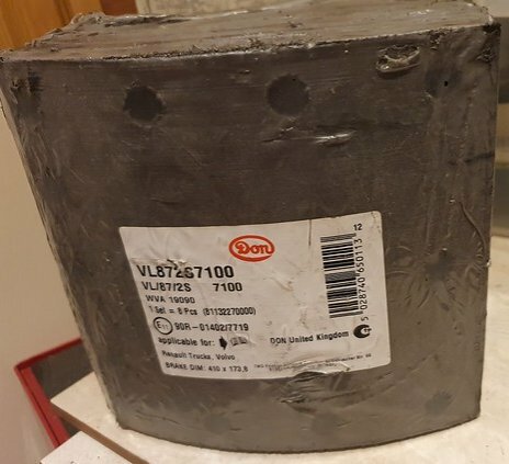 Set brake liners - of,