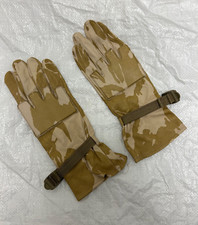 DESERT LEATHER GLOVES - Sizes , Combat Camo Warm Weather , British Army , Unused
