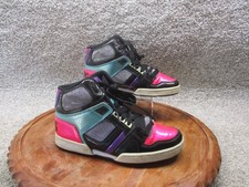 Osiris NYC 83 SLM Shoes Womens Size 7 Black Pink Teal High Top Sneakers