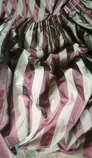 Heavy ,Wide  Handmade Taffeta Striped Curtains ,Thermal Lining , L 66" , W 190" 