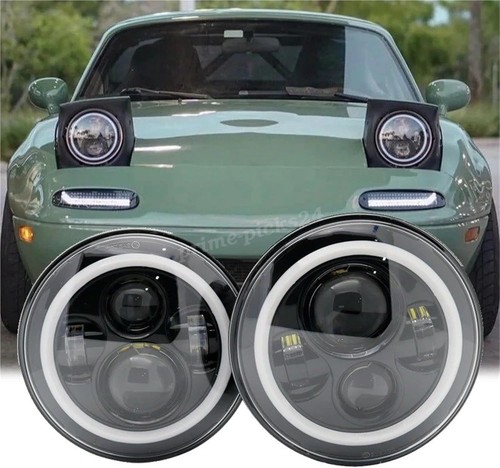 Round led headlight angel - led,