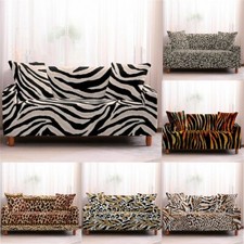 Leopard print wrap-around cover for 1/2/3/4 seat L sofa