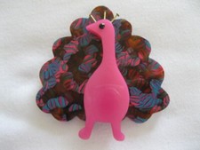 Colorful peacock pin french - colorful,