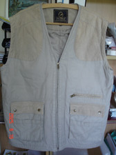 PG FIELD WEATHERWEAR COTTON & CORDUROY GILET COLOUR BEIGE SIZE XLARGE