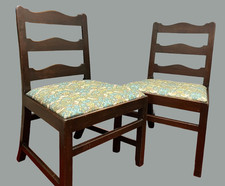 Pair Vintage Ladder Back