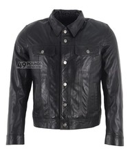 Mens Trucker Leather Jacket