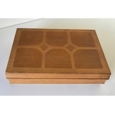 Mele Wooden Inlaid Jewellery Trinket box 10.5" x 6.5" MCM