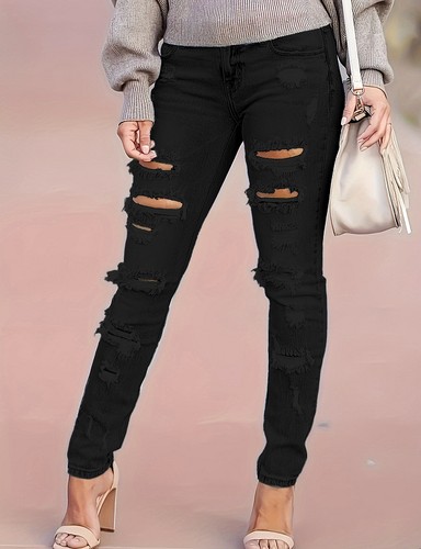 Women skinny pants cotton - skinny,
