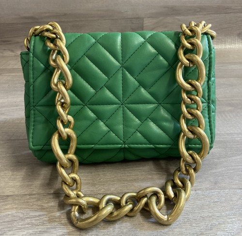 Zara green small - zara, quilted