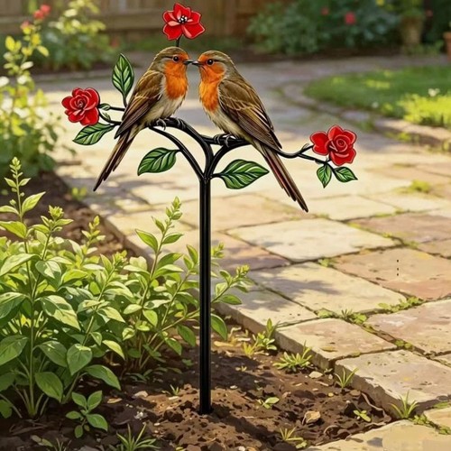 Metal robin garden - metal,