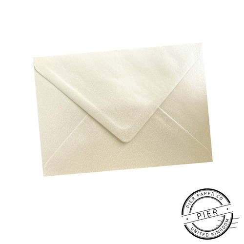 Pearl white envelopes - c7, mini