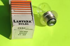 LUMAX TUNGSTEN FILAMENT 12V 38W British Pre Focus Headlamp Bulb MODEL 326