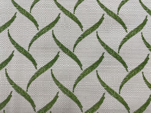 Feather trellis linen fabric - linen,