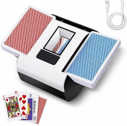 Automatic card shuffler - card,