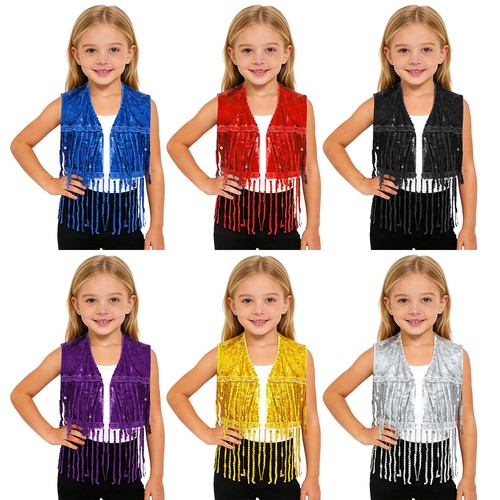 Kids girls sequin vest - sequin,