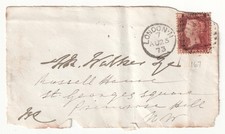 GB QV 1d Penny red cover -