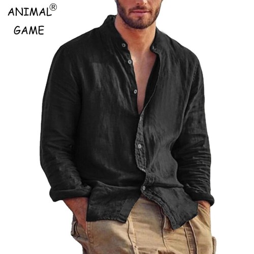 Mens new casual shirt - casual, long