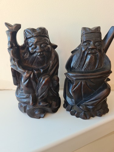 Vintage carved wooden - carved,